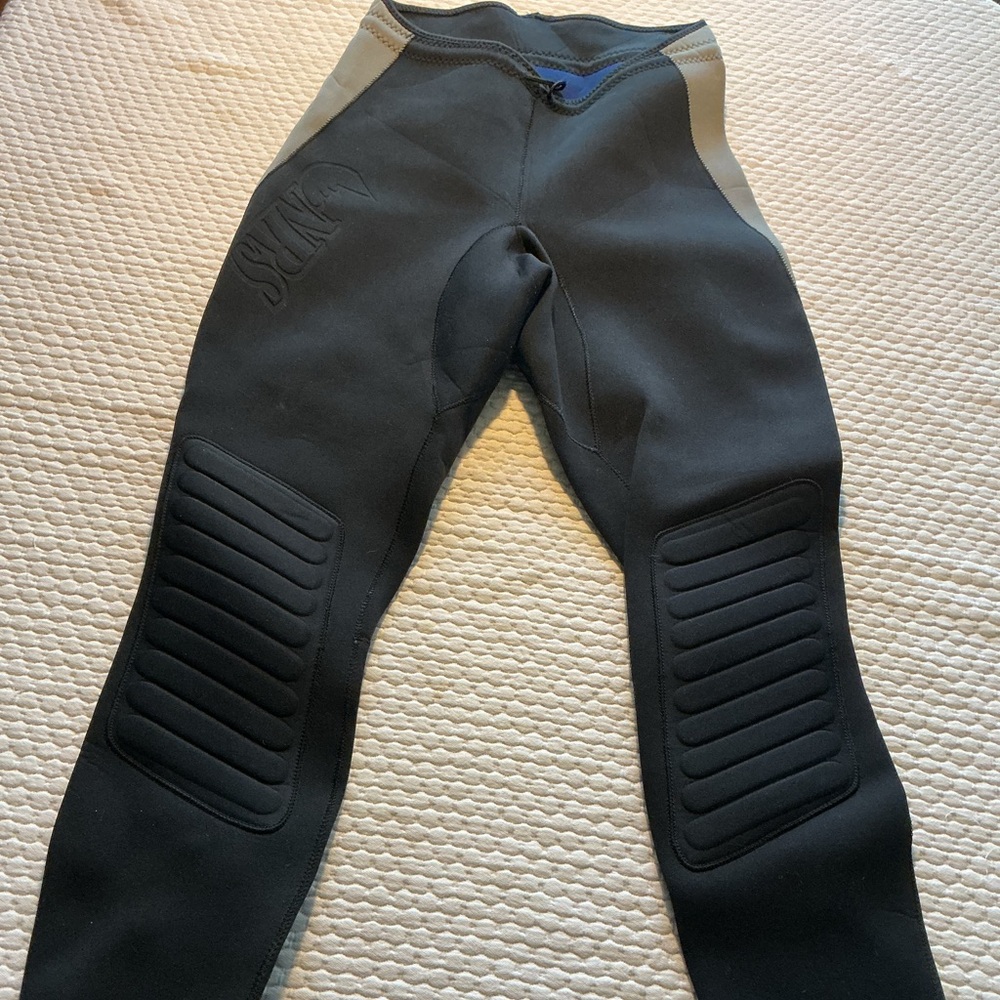 Black Men's Neoprene Pants with Knee Pads